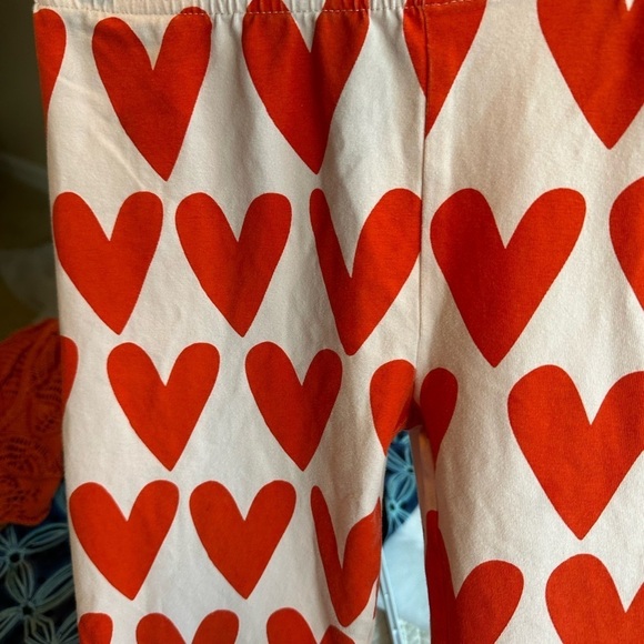 Hanna Andersson Valentine's Day heart leggings size 10 - Picture 5 of 5